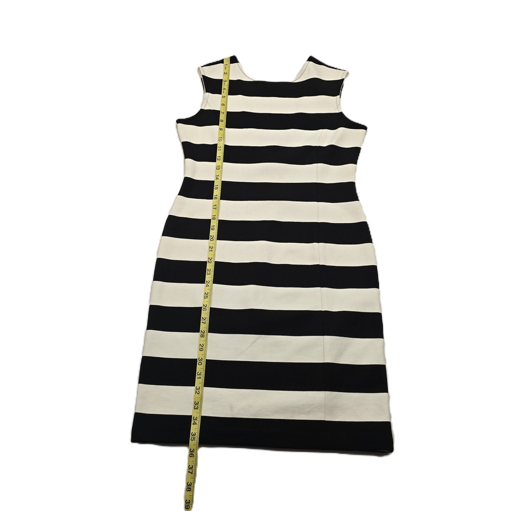 Michael Kors Sleeveless Striped Scoop Back Shift Dress Size PM - Picture 7 of 16